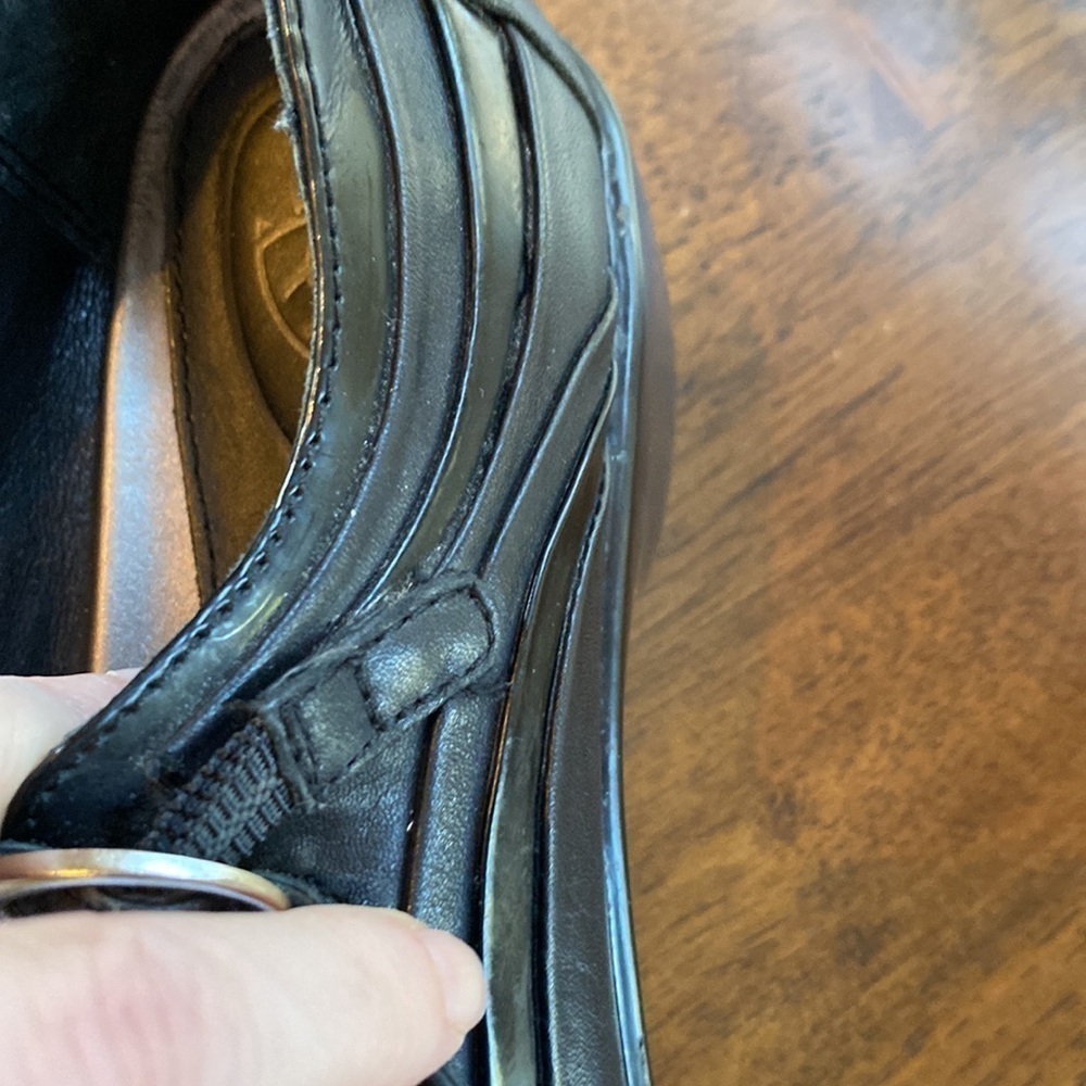 ARIAT BLACK MERCER LEATHER MARY JANE BUCKLE CLOG WOMEN’S SIZE 6.5 SHOES - Picture 5 of 9
